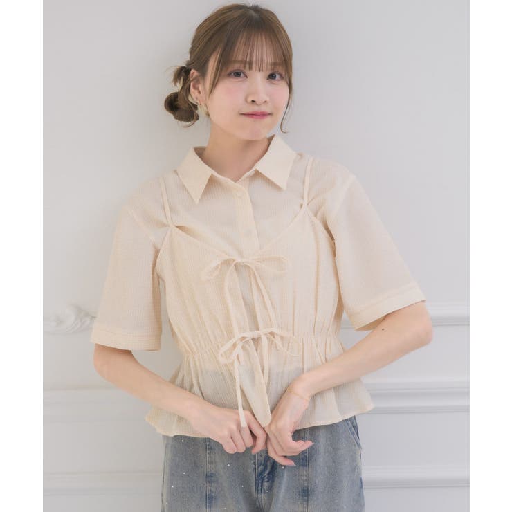 【セットアイテム】シャツ＆リボンビスチェSET | RETRO GIRL | 詳細画像25 