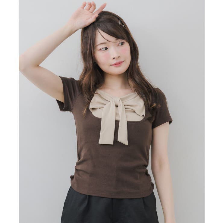 BIGリボン切替Tシャツ | RETRO GIRL | 詳細画像10 