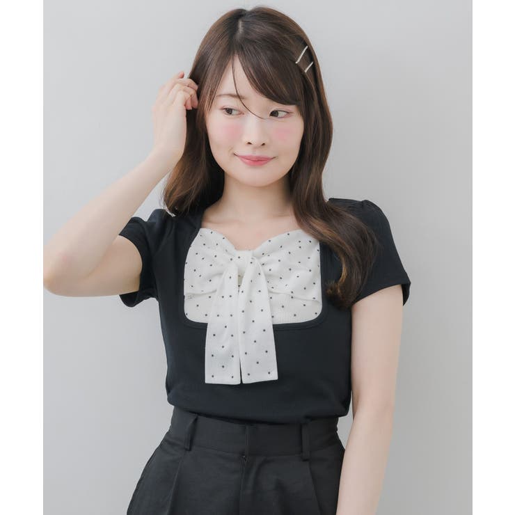 BIGリボン切替Tシャツ | RETRO GIRL | 詳細画像15 