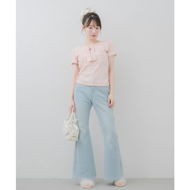 BIGリボン切替Tシャツ | RETRO GIRL | 詳細画像18 