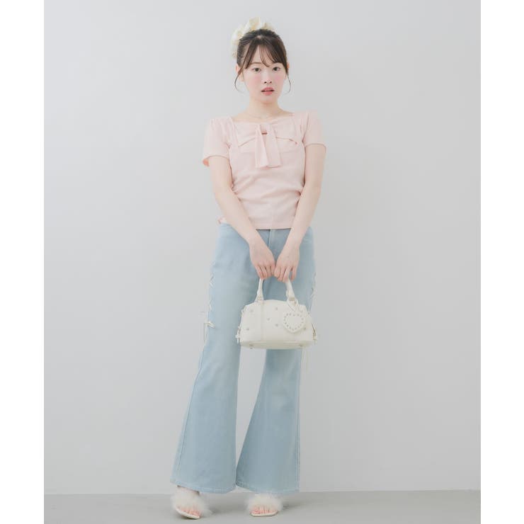 BIGリボン切替Tシャツ | RETRO GIRL | 詳細画像19 