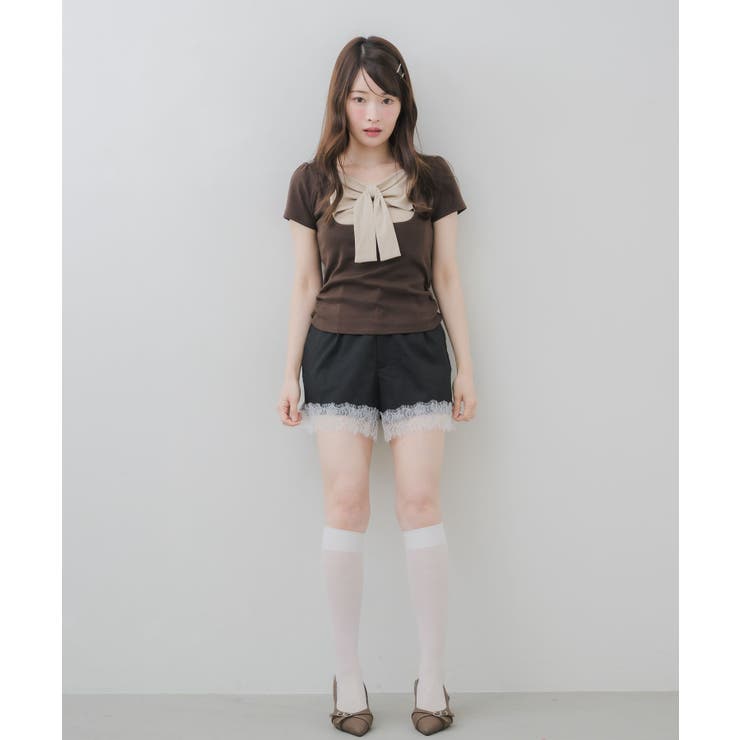 BIGリボン切替Tシャツ | RETRO GIRL | 詳細画像5 