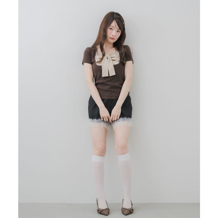 BIGリボン切替Tシャツ | RETRO GIRL | 詳細画像7 