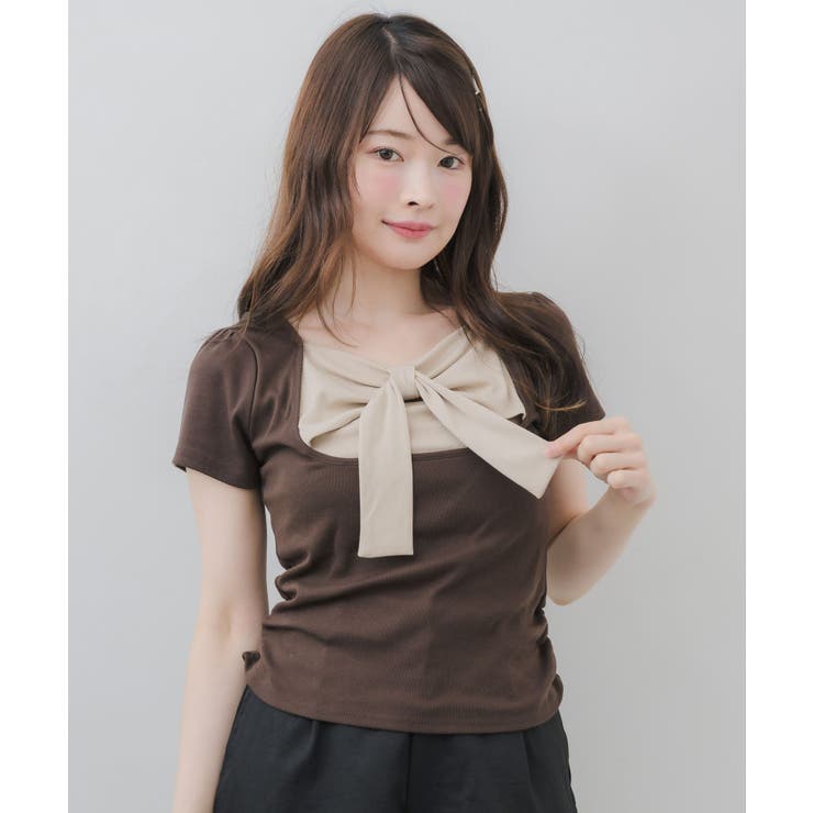 BIGリボン切替Tシャツ | RETRO GIRL | 詳細画像8 