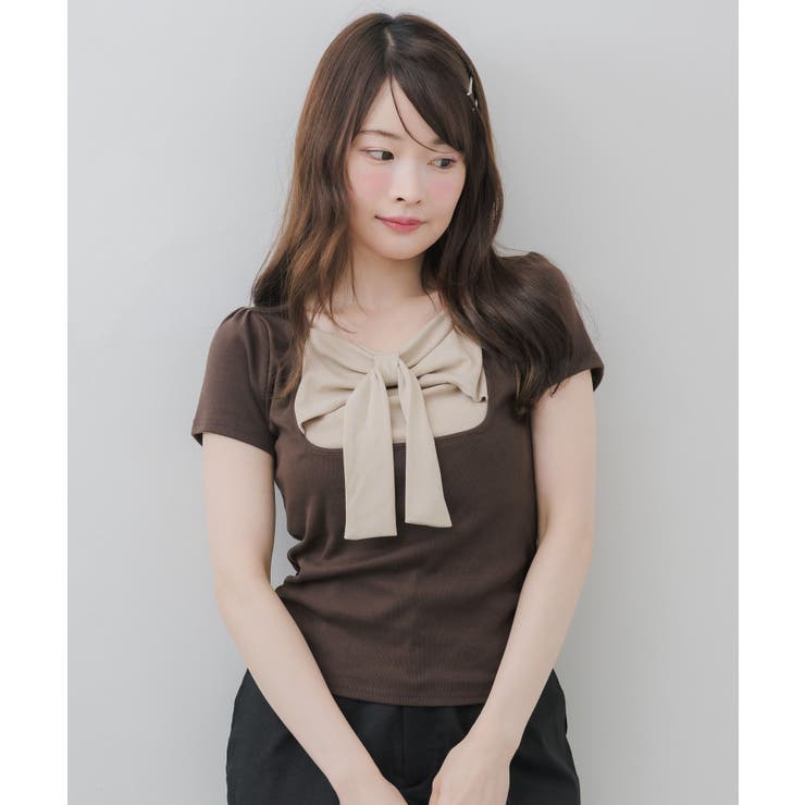 BIGリボン切替Tシャツ | RETRO GIRL | 詳細画像9 