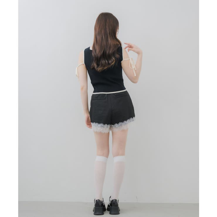 【セットアップ対応】ひげレース付きショートパンツ | RETRO GIRL | 詳細画像14 