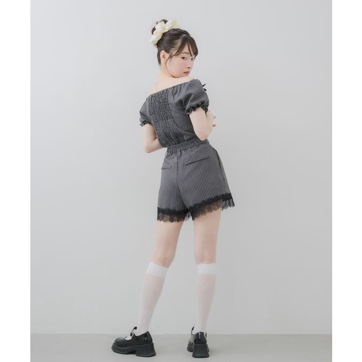 【セットアップ対応】ひげレース付きショートパンツ | RETRO GIRL | 詳細画像3 