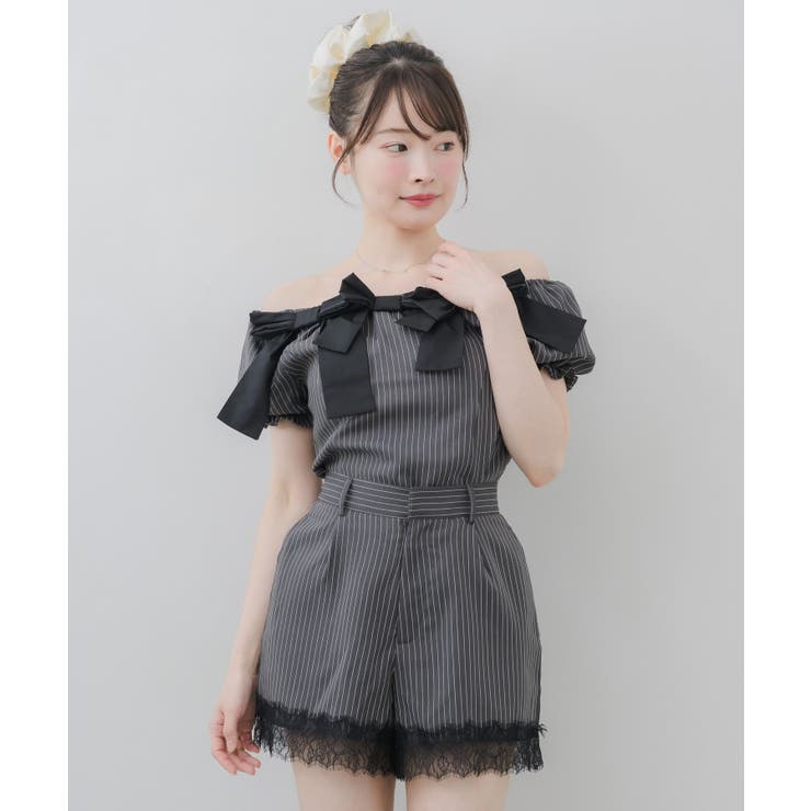 【セットアップ対応】ひげレース付きショートパンツ | RETRO GIRL | 詳細画像6 
