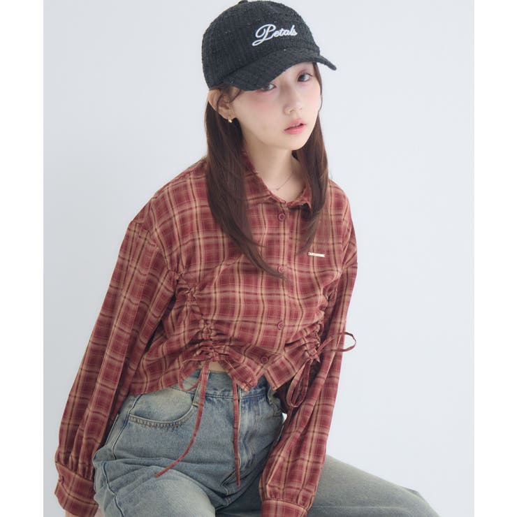 チェックフロントドロストシャツ | RETRO GIRL | 詳細画像15 