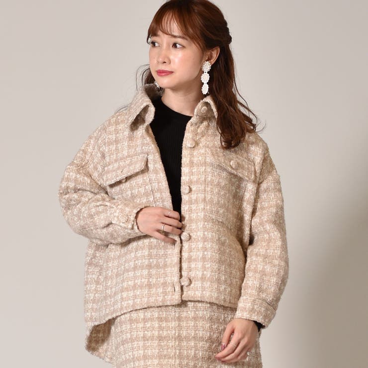ロピア 爆買い ◇Emsexcite◇ ツイードBIG JK[品番：RTGW0002271]｜RETRO GIRL スーツ・フォーマル・ドレス