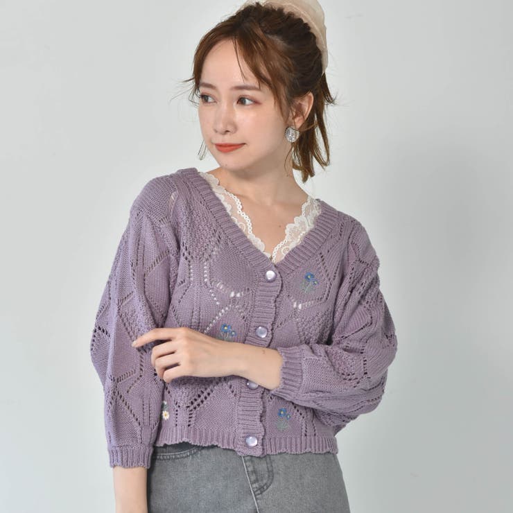 ◎Emsexcite◎ 花柄刺繍カーデ[品番：RTGW0004589]｜RETRO GIRL