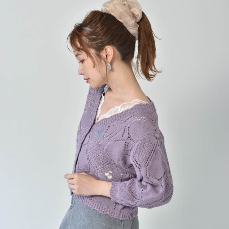 ◎Emsexcite◎ 花柄刺繍カーデ[品番：RTGW0004589]｜RETRO GIRL