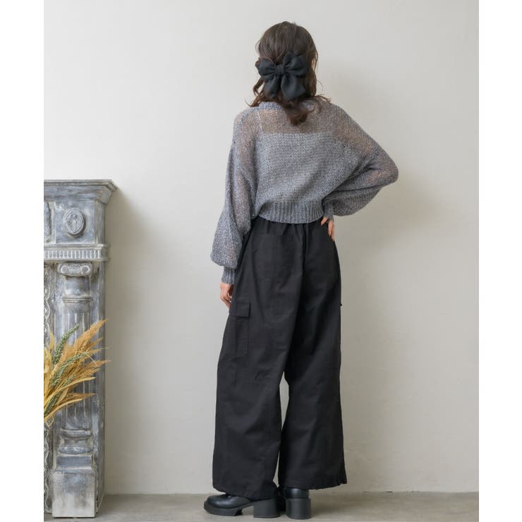 モヘアメッシュNTPO 【Emsexcite】ニットプルオーバー シアートップス | RETRO GIRL | 詳細画像12 