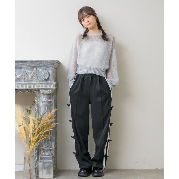 モヘアメッシュNTPO 【Emsexcite】ニットプルオーバー シアートップス | RETRO GIRL | 詳細画像2 