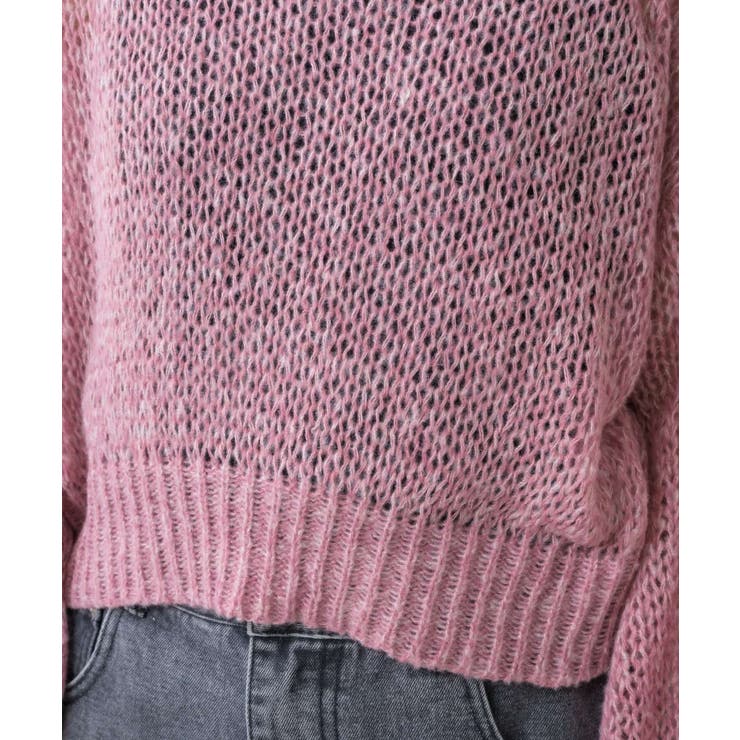 モヘアメッシュNTPO 【Emsexcite】ニットプルオーバー シアートップス | RETRO GIRL | 詳細画像25 