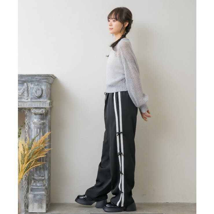 モヘアメッシュNTPO 【Emsexcite】ニットプルオーバー シアートップス | RETRO GIRL | 詳細画像4 