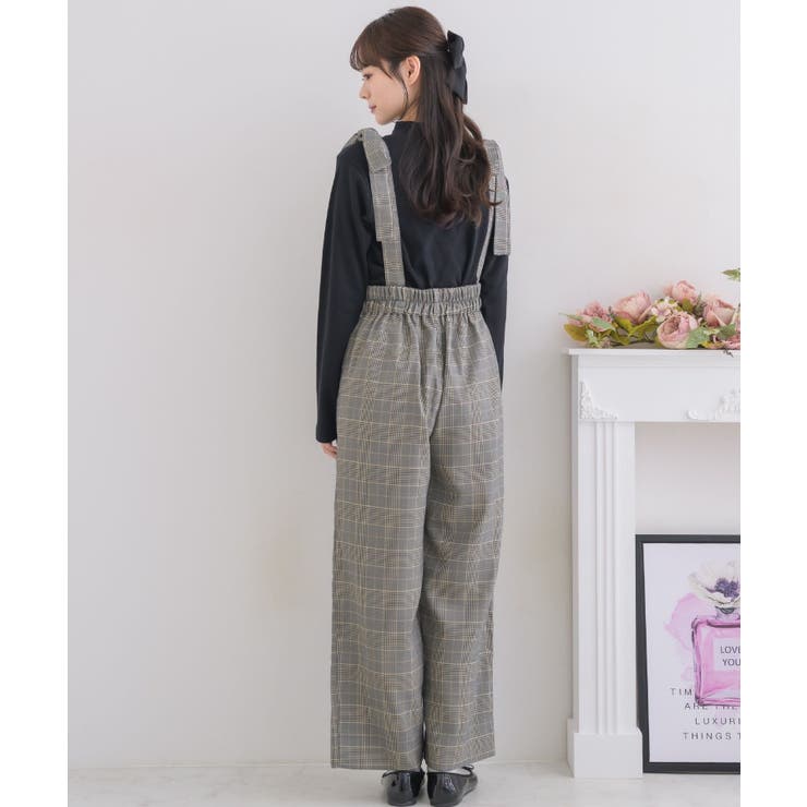 肩リボンサスペンダー付きPT Emsexcite サスペンダーパンツ[品番