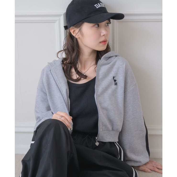 ライン入りショートフーディー | RETRO GIRL | 詳細画像1 