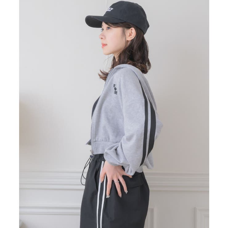 ライン入りショートフーディー | RETRO GIRL | 詳細画像15 