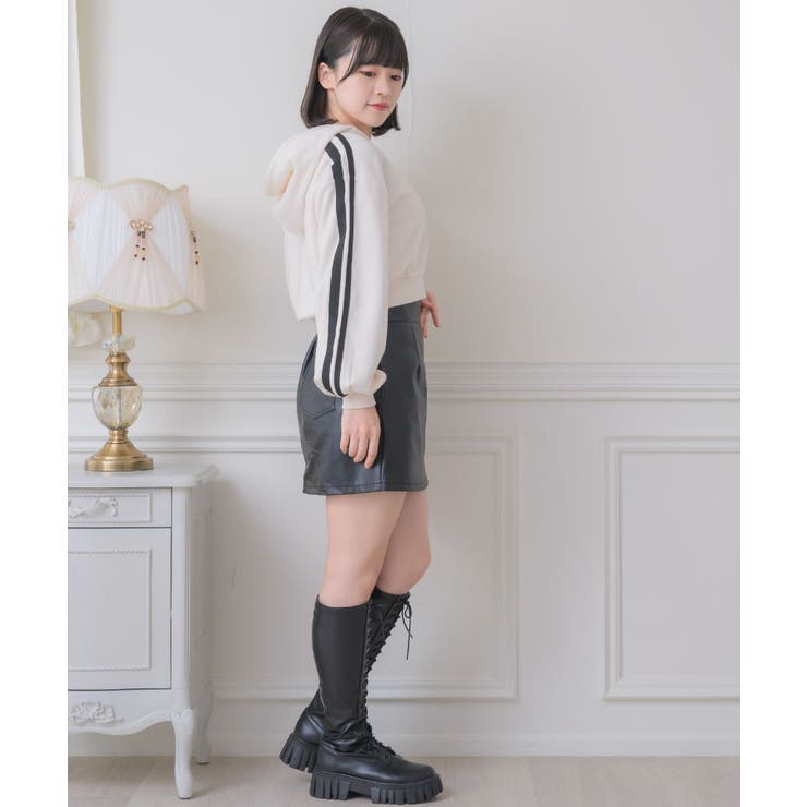 ライン入りショートフーディー | RETRO GIRL | 詳細画像4 