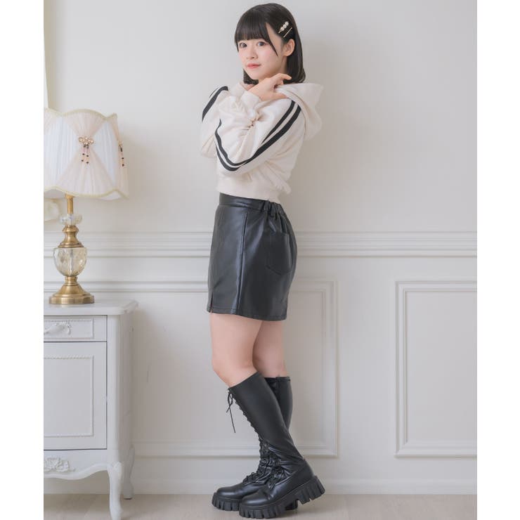 ライン入りショートフーディー | RETRO GIRL | 詳細画像5 