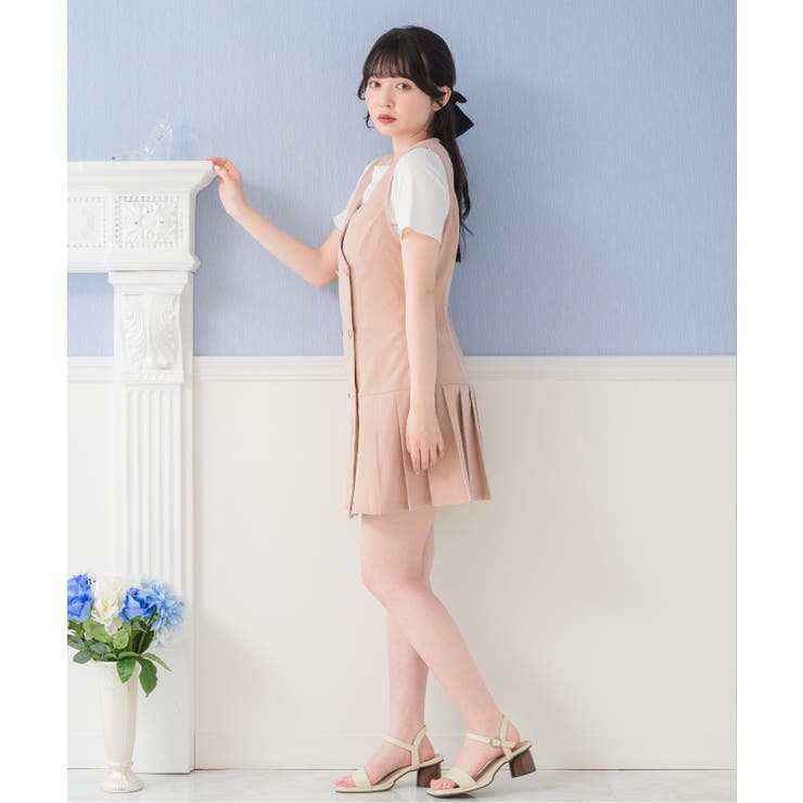 ハート釦JSKセット[品番：RTGW0007201]｜RETRO GIRL（レトロ