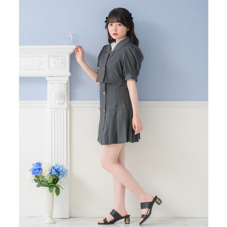 ハート釦JSKセット[品番：RTGW0007201]｜RETRO GIRL（レトロ