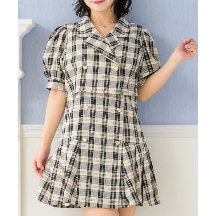 ハート釦JSKセット[品番：RTGW0007201]｜RETRO GIRL（レトロ