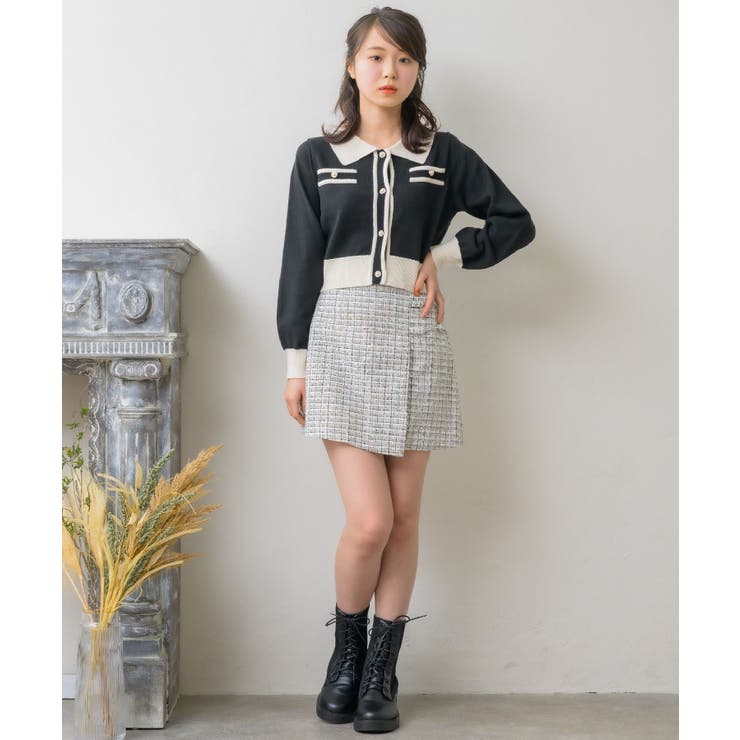 ツイードラップミニSK 【Emsexcite】ミニスカート/大人系[品番