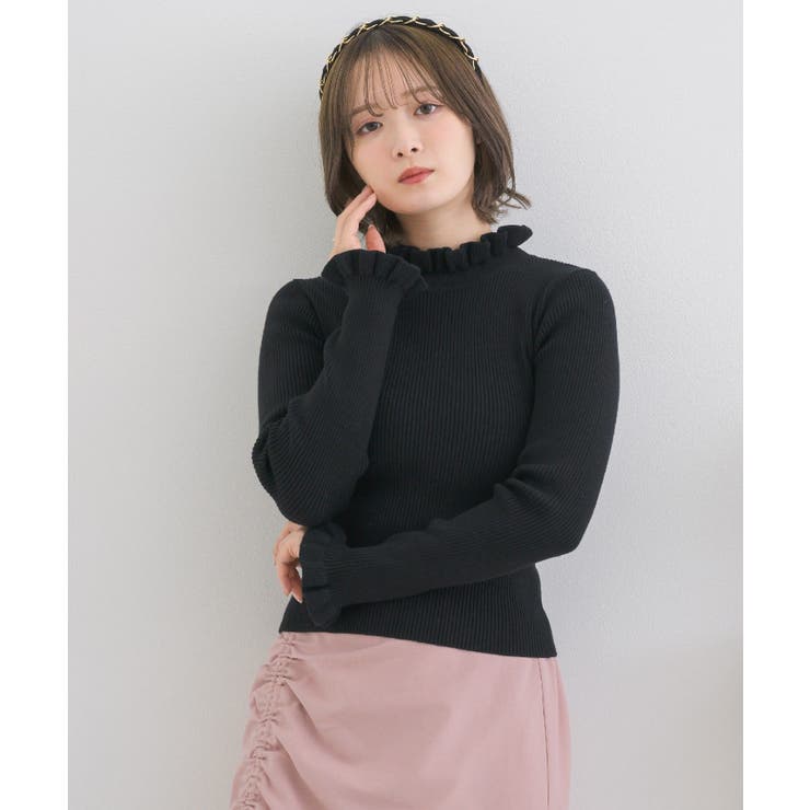 フリルハイネックNT Emsexcite リブハイネックニット | RETRO GIRL | 詳細画像14 
