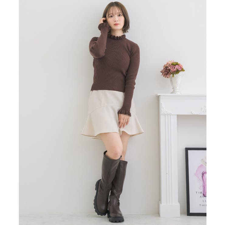 フリルハイネックNT Emsexcite リブハイネックニット | RETRO GIRL | 詳細画像18 