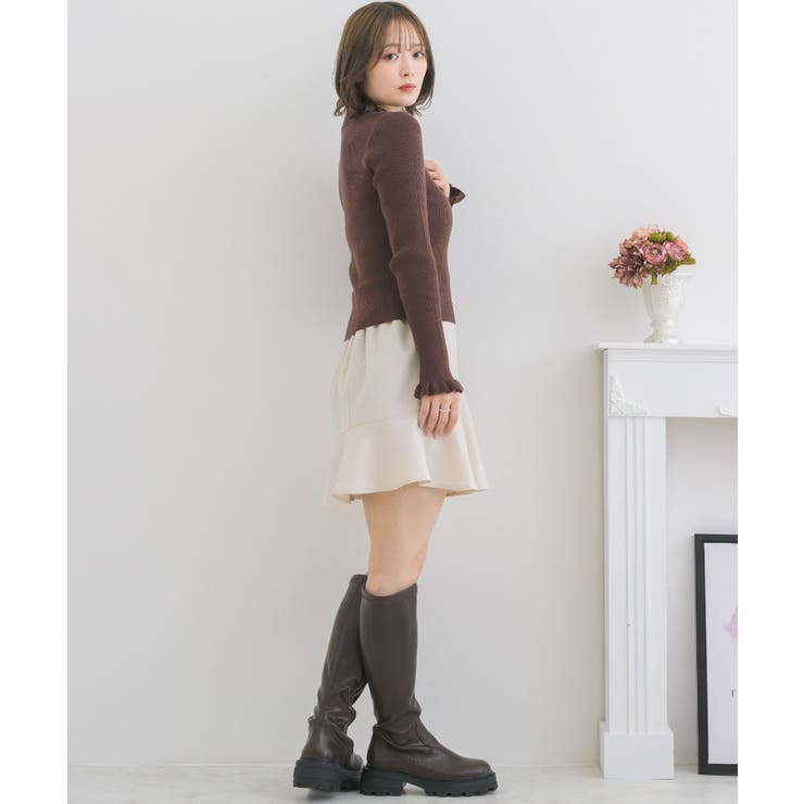 フリルハイネックNT Emsexcite リブハイネックニット | RETRO GIRL | 詳細画像19 