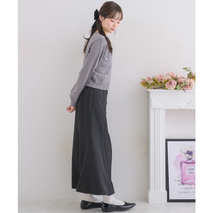 ハート刺繍NTPO □Emsexcite□ニットプルオーバー/ハート柄[品番