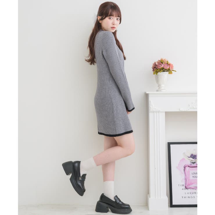 襟ZIPチュニックNT 【Emsexcite】リブニット/ニットワンピース | RETRO GIRL | 詳細画像28 