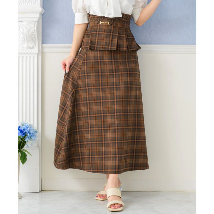 C/BRN | コルセット付きフレアSK | RETRO GIRL