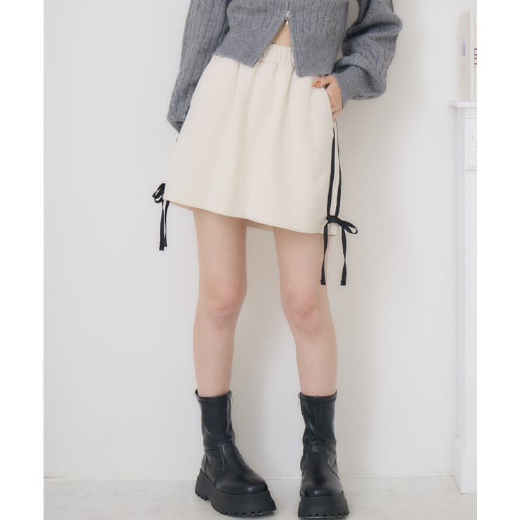 WHT4 | 【セットアップ対応】裏毛ラインミニSK | RETRO GIRL