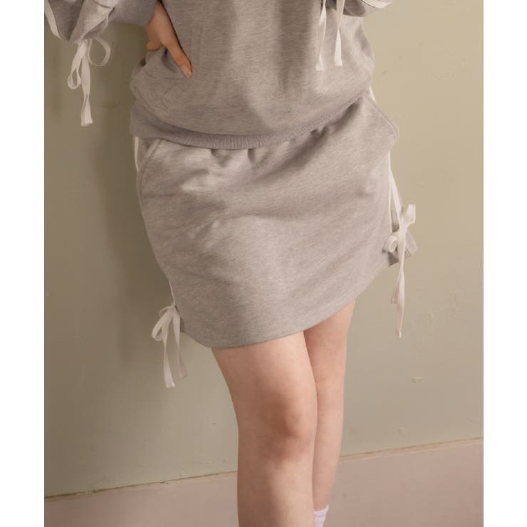 GRY1 | 【セットアップ対応】裏毛ラインミニSK | RETRO GIRL