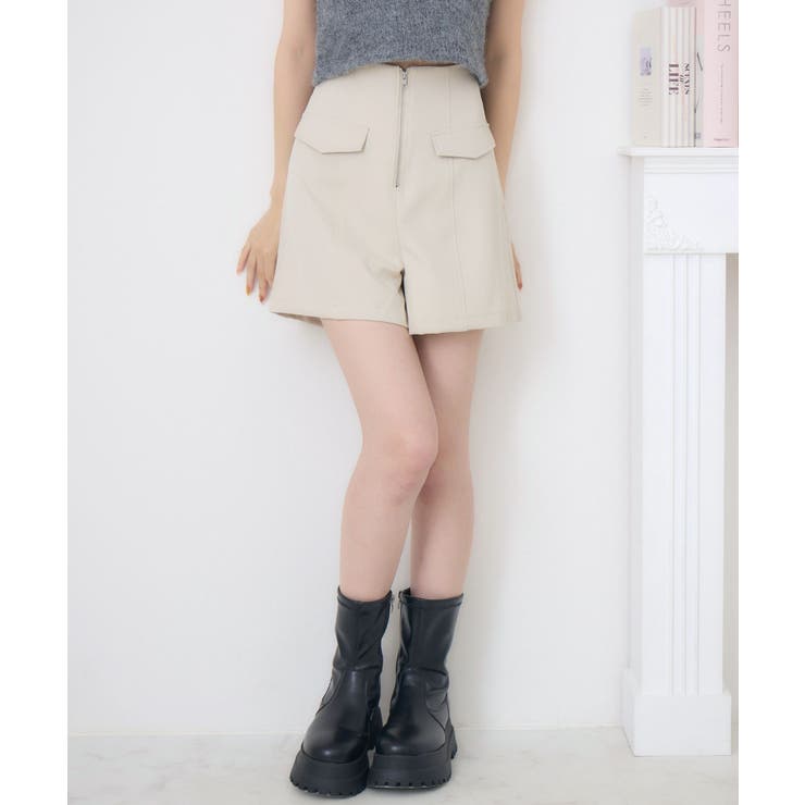 前ZIPショートパンツ[品番：RTGW0008349]｜RETRO  GIRL（レトロガール）のレディースファッション通販｜SHOPLIST（ショップリスト）