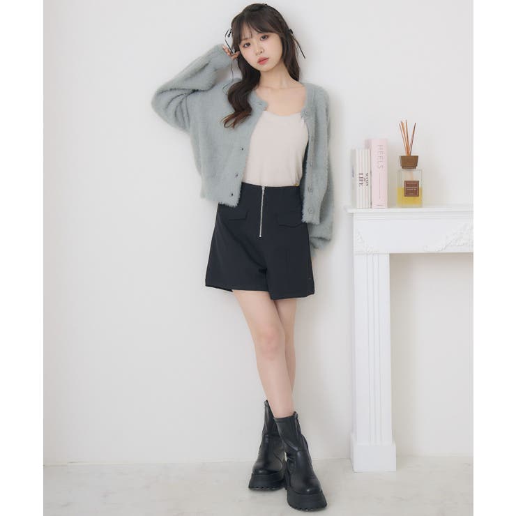 前ZIPショートパンツ[品番：RTGW0008349]｜RETRO GIRL（レトロ