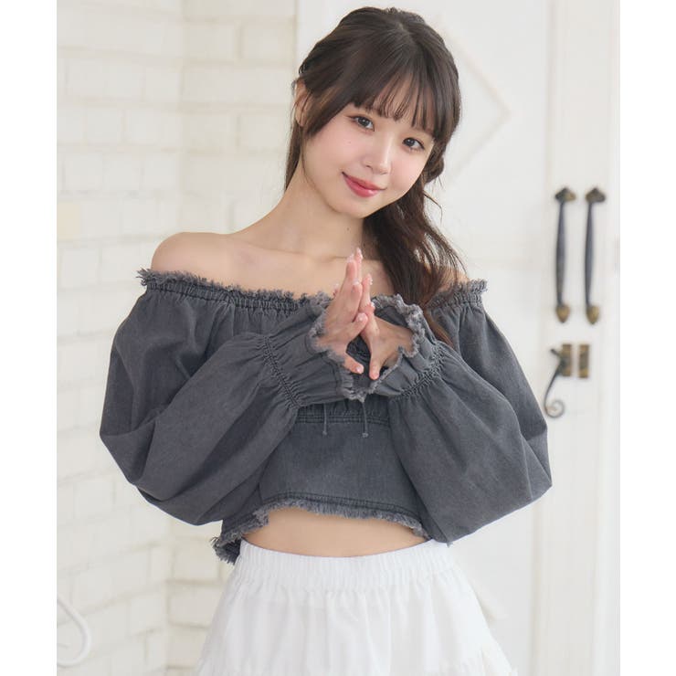 BLK1 | 【セットアップ対応】フリンジデニムBL | RETRO GIRL