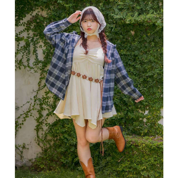 WHT4 | 裾イレヘムミニキャミOP | RETRO GIRL