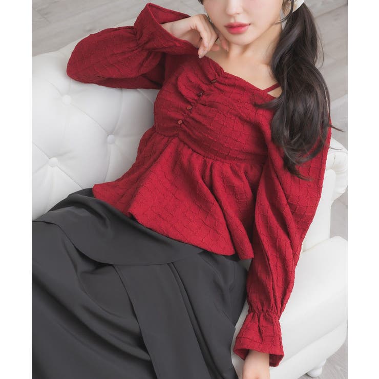 裾バルーンブラウス | RETRO GIRL | 詳細画像1 