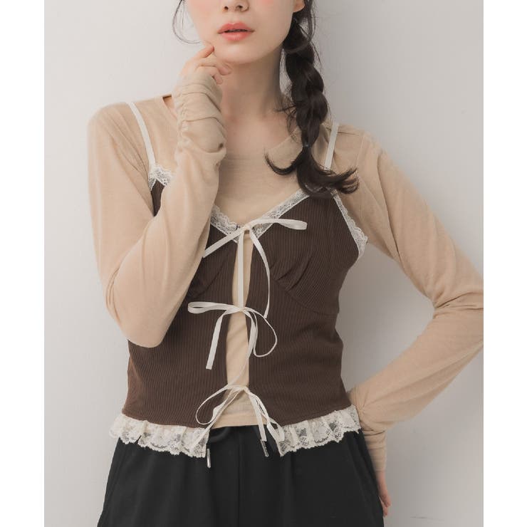 BRN0 | リボンビスチェ＆インナーSET | RETRO GIRL