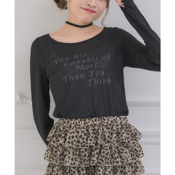 BLK1 | シアーロゴロンTEE | RETRO GIRL