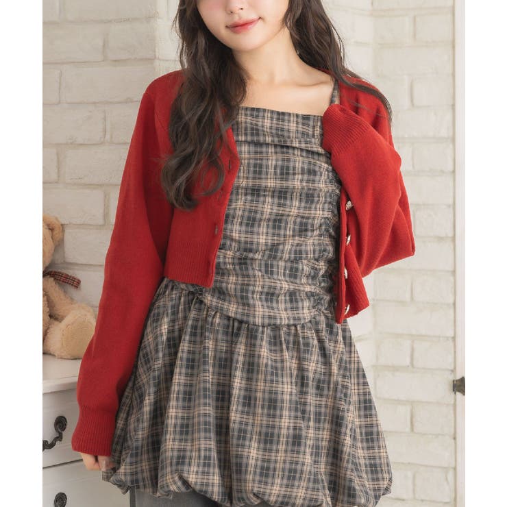 RED0 | ビジューロゴNTカーデ | RETRO GIRL