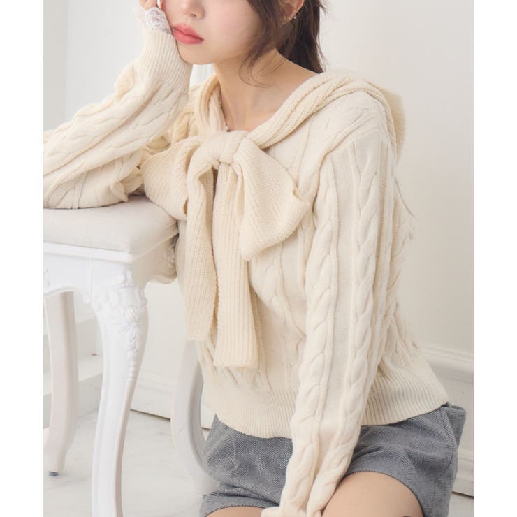 WHT4 | BIGリボンフーディーNT | RETRO GIRL