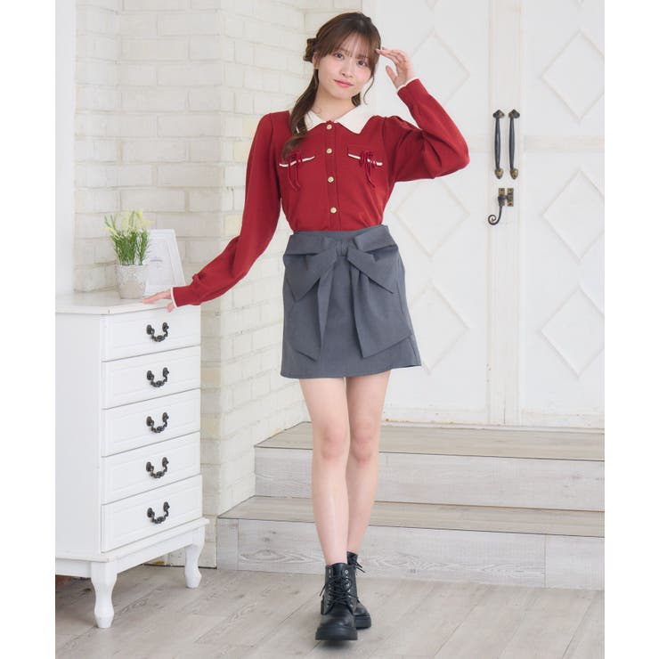 ベロアリボンヴィンテージカーデ | RETRO GIRL | 詳細画像4 