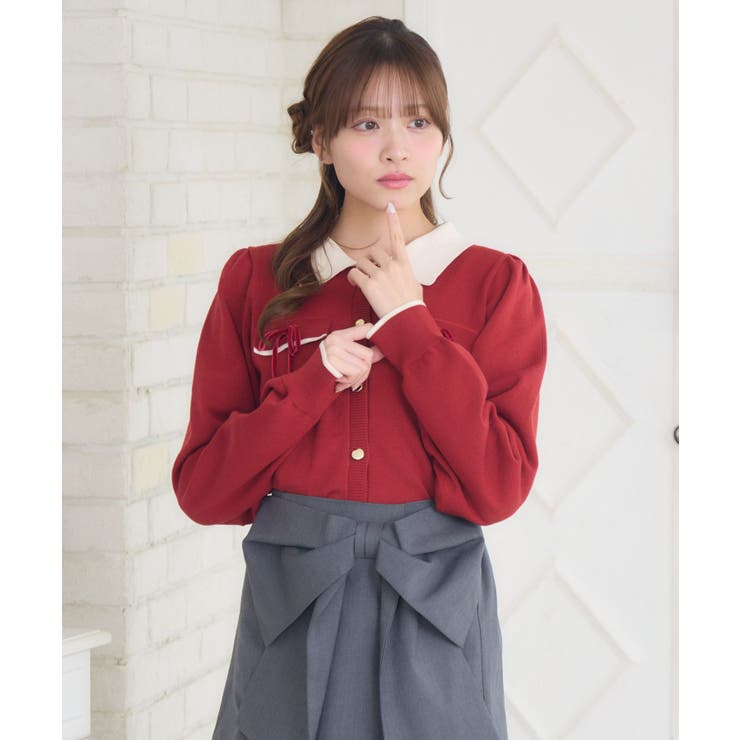 ベロアリボンヴィンテージカーデ | RETRO GIRL | 詳細画像7 