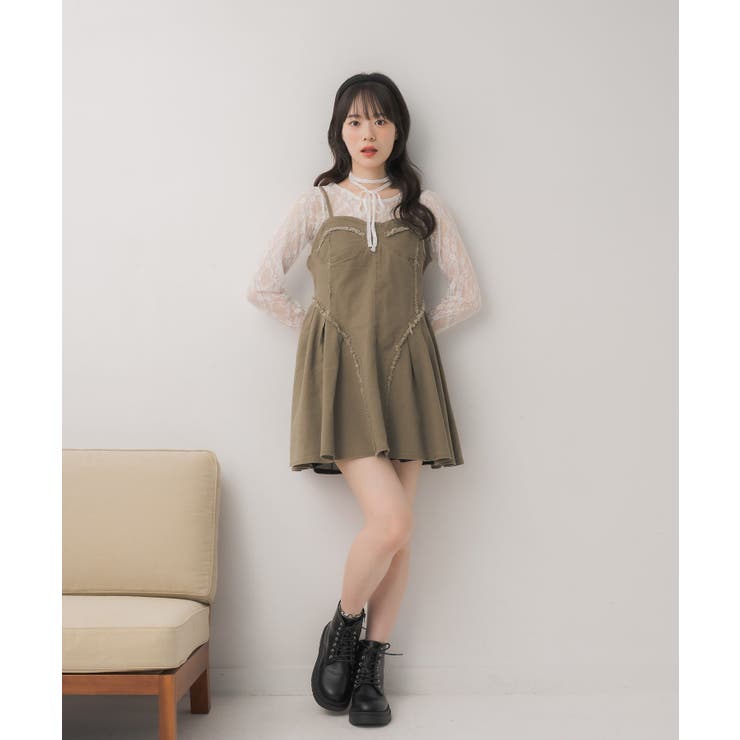 ツイルフリンジキャミOP | RETRO GIRL | 詳細画像2 