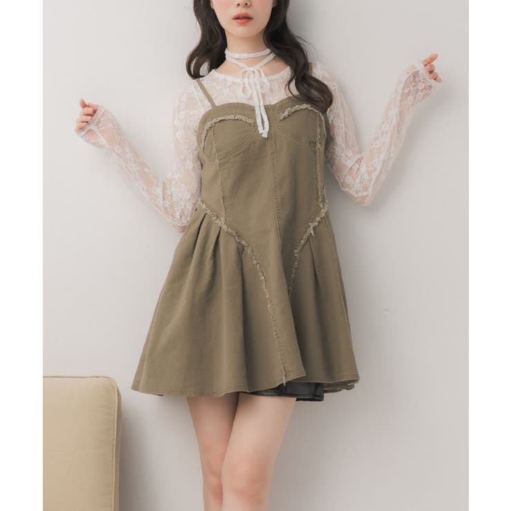 GRN2 | ツイルフリンジキャミOP | RETRO GIRL